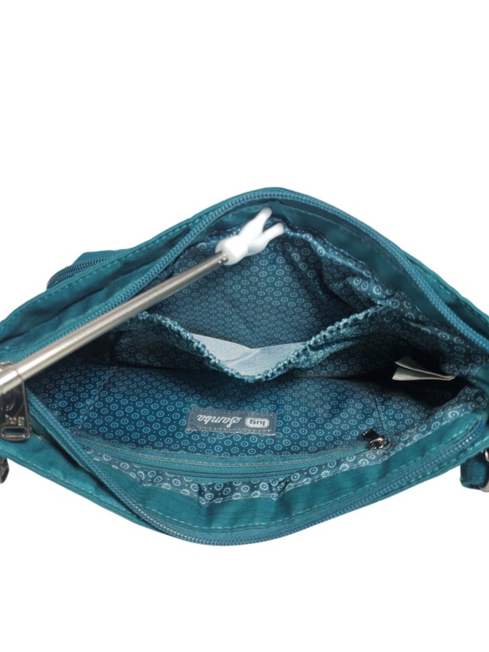 Lug Samba Convertible Crossbody Bag Handbag Purse Brush Teal Green Quilted RFID - Picture 5 of 8